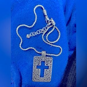 LOVLEY LARGE BRIGHTON CROSS NECKLACE SUPER NICE